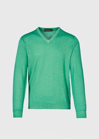 Paul Stuart Merino Wool Watercolor V-Neck Sweater, thumbnail 1