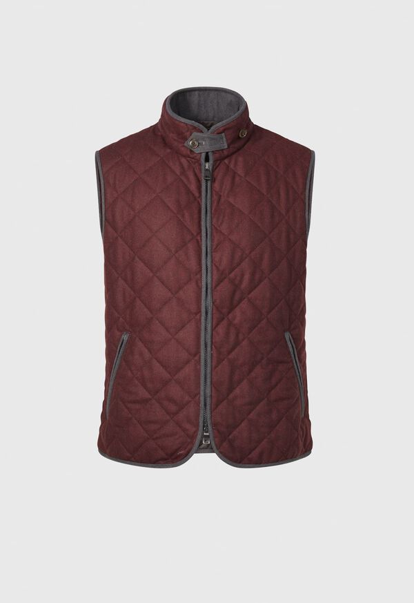 Paul Stuart Wool Flannel Quilted Vest, image 1