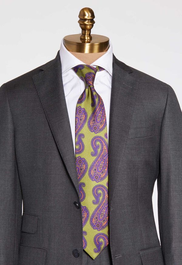 Paul Stuart Paisley Print Silk Tie, image 2