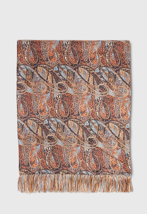 Paul Stuart Master Paisley Print Silk Scarf, image 2
