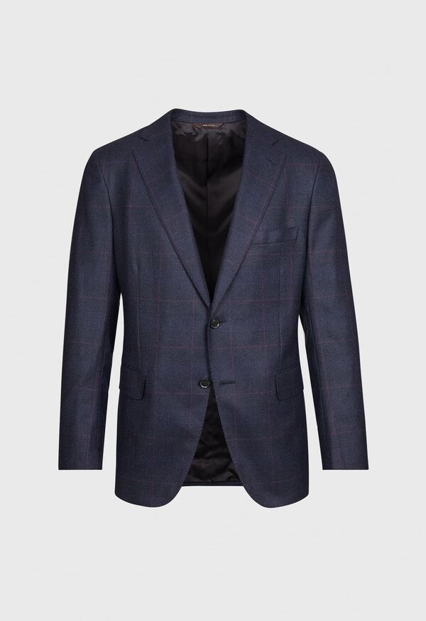 Paul Stuart Navy Plaid Soft Shoulder Suit, image 4
