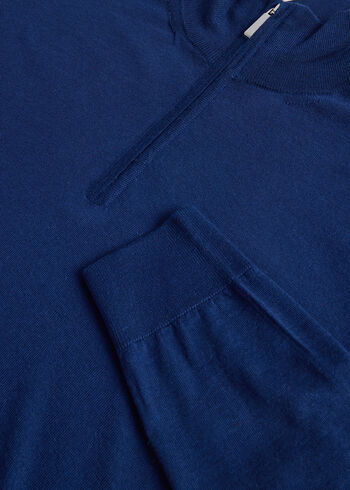 Paul Stuart Cashmere & Silk Quarter Zip Pullover