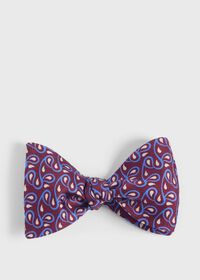 Paul Stuart Printed Silk Teardrop Bow Tie, thumbnail 1
