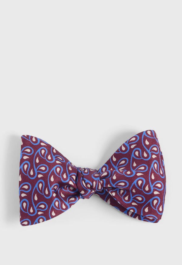Paul Stuart Printed Silk Teardrop Bow Tie, image 1