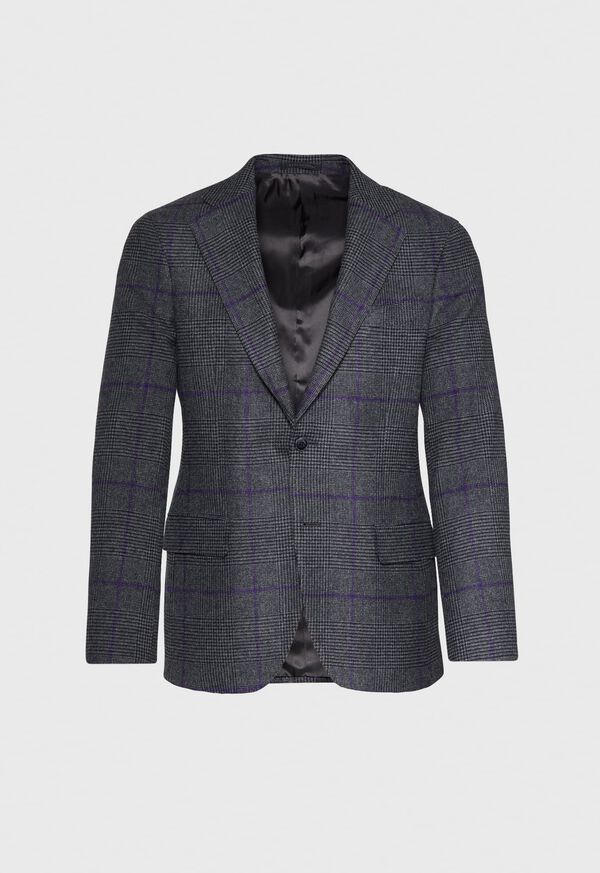 Paul Stuart Charcoal Plaid Wool Sport Jacket, image 1