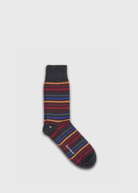 Paul Stuart Wool Blend Multicolor Stripe Sock, thumbnail 1