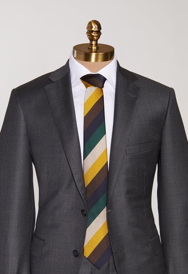 Paul Stuart Multi Color Bar Stripe Tie, image 2