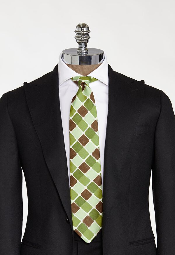 Paul Stuart Printed Curved Squares Tie, image 2