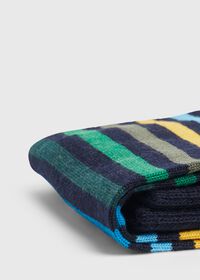 Paul Stuart Wool Blend Multicolor Stripe Sock, thumbnail 2