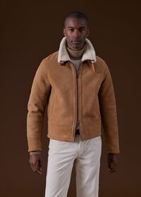Paul Stuart Shearling Aviator Jacket, thumbnail 2