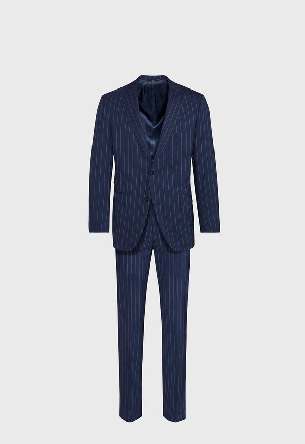 Paul Stuart Navy and White Stripe Travel Suit, image 1