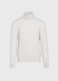 Paul Stuart Scottish Cashmere Cable Knit Turtleneck, thumbnail 1