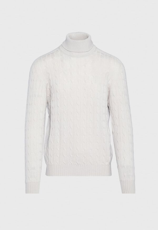 Paul Stuart Scottish Cashmere Cable Knit Turtleneck, image 1
