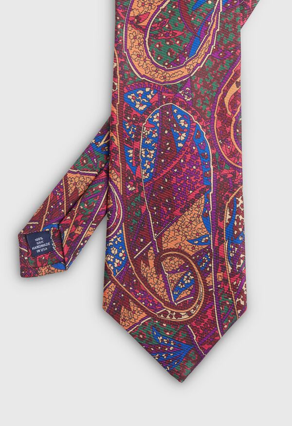 Paul Stuart Master Paisley Print Silk Tie, image 1