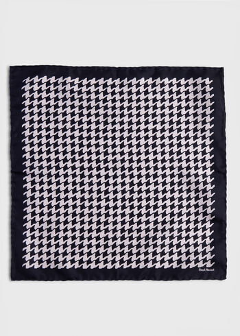 Paul Stuart Houndstooth Silk Pocket Square