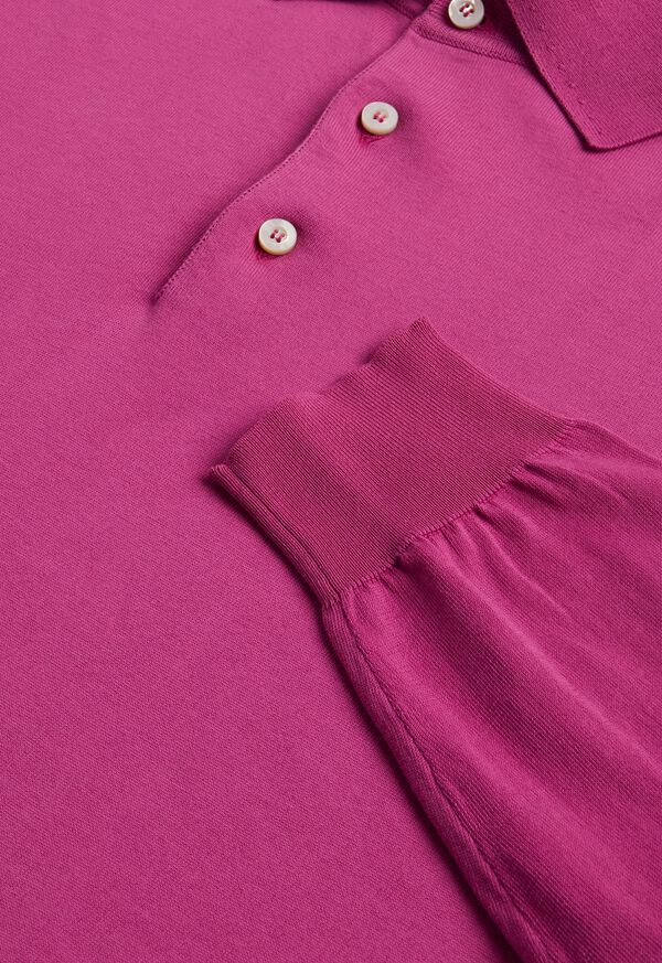 Paul Stuart Long Sleeve Cotton Polo Shirt, image 15