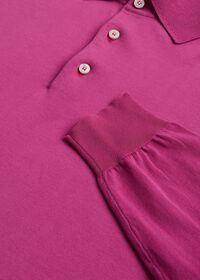 Paul Stuart Long Sleeve Cotton Polo Shirt, thumbnail 4