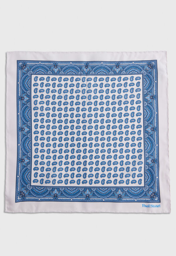 Paul Stuart Habotai Silk Paisley Pocket Square, image 3