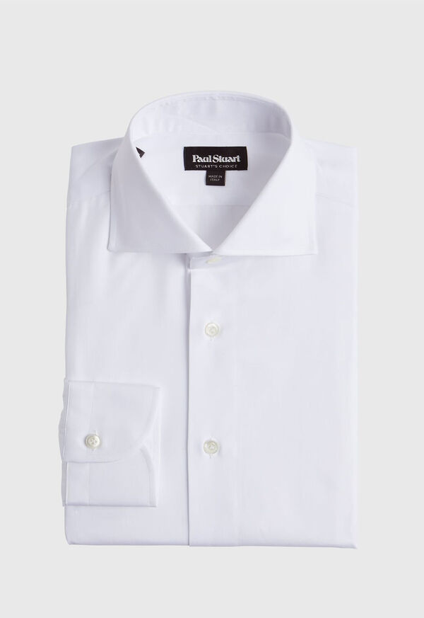 Paul Stuart Stuart's Choice Twill Solid Dress Shirt, image 1