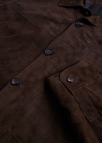 Paul Stuart Leather Shirt Jacket