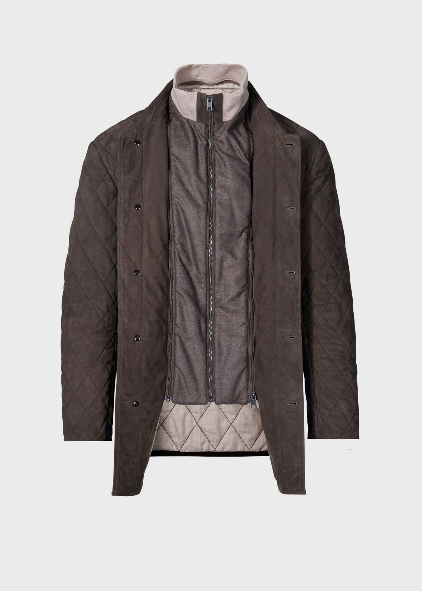 Quilted Waterproof Suede Jacket
