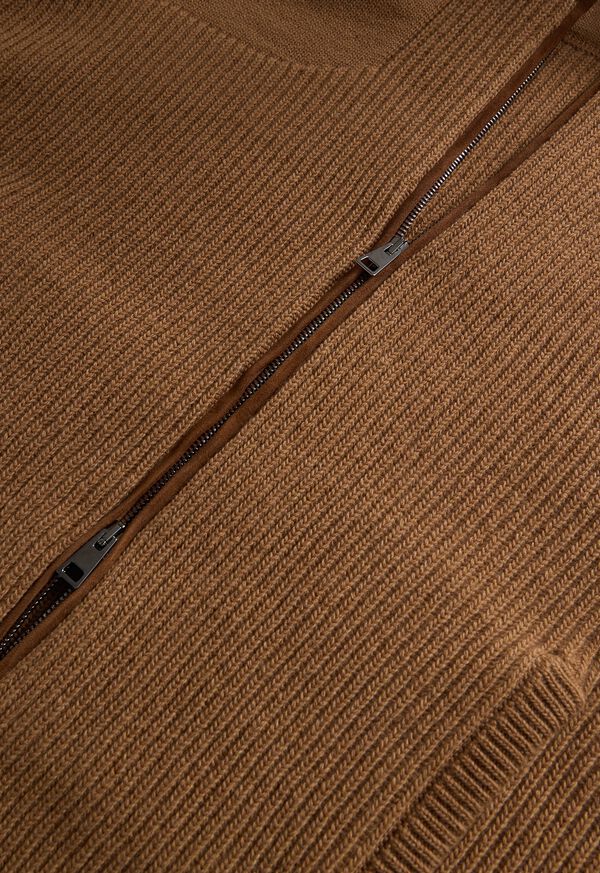 Paul Stuart Lambswool Vest with Suede Trim, image 2