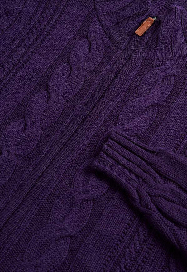 Paul Stuart Cashmere Cable Zip Cardigan, image 2