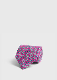 Paul Stuart Printed Silk Small Medallion Tie, thumbnail 1