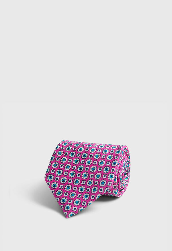 Paul Stuart Printed Silk Small Medallion Tie, image 1
