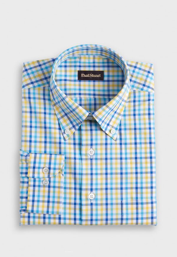 Paul Stuart Two Color Check Cotton Sport Shirt