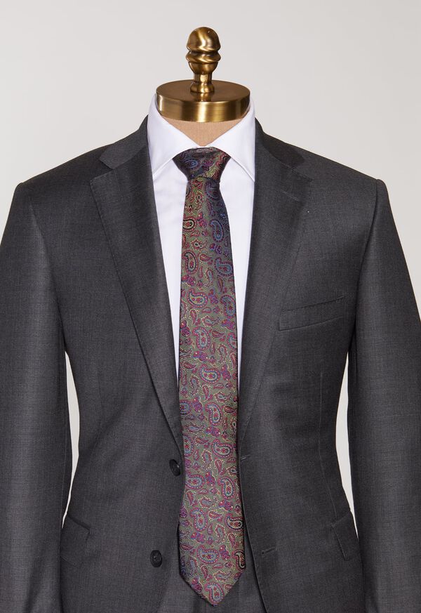 Paul Stuart Small Jacquard Paisley Tie, image 2