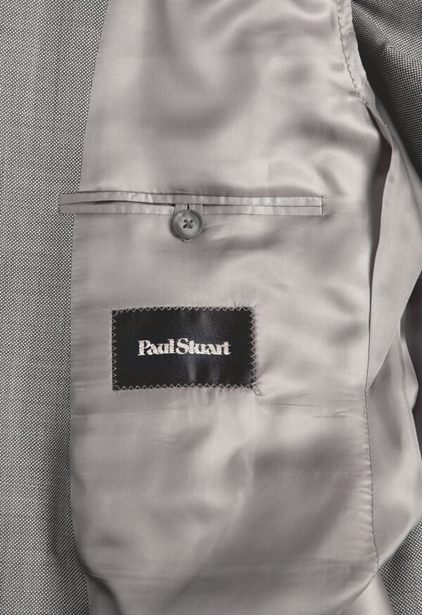 Paul Stuart Grey 100% Wool Birdseye Suit, image 7