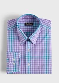 Paul Stuart Cotton Plaid Two Color Check Sport Shirt, thumbnail 1