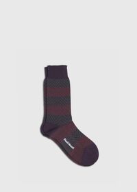 Paul Stuart Wool Blend Chevron Stripe Sock, thumbnail 1