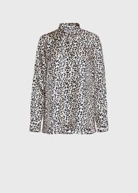 Paul Stuart Silk Animal Print Blouse, thumbnail 1
