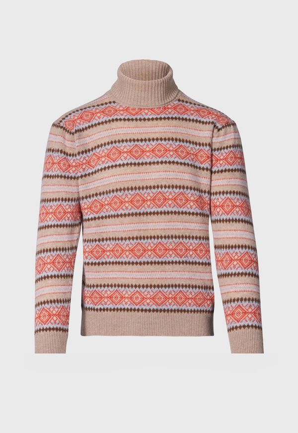 Paul Stuart Fair Isle Wool Turtleneck