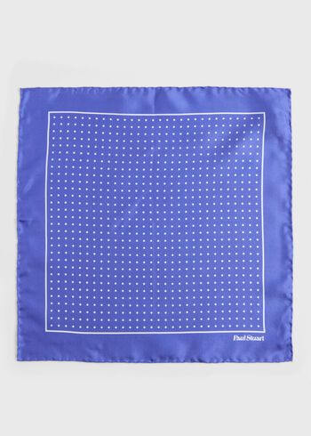 Paul Stuart Silk Twill Dot Print Pocket Square