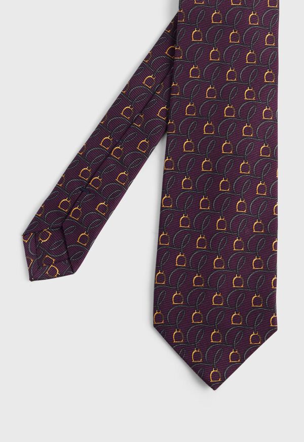 Paul Stuart Printed Silk Belts and Bits Tie, image 1