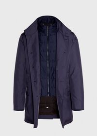 Paul Stuart Microfiber Car Coat with Faux Vest, thumbnail 1