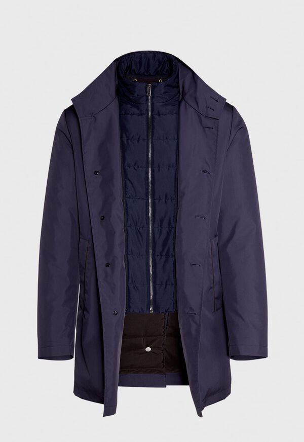 Paul Stuart Microfiber Car Coat with Faux Vest, image 1