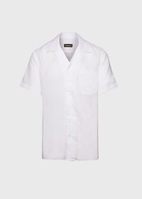 Paul Stuart White Linen Camp Shirt, thumbnail 1