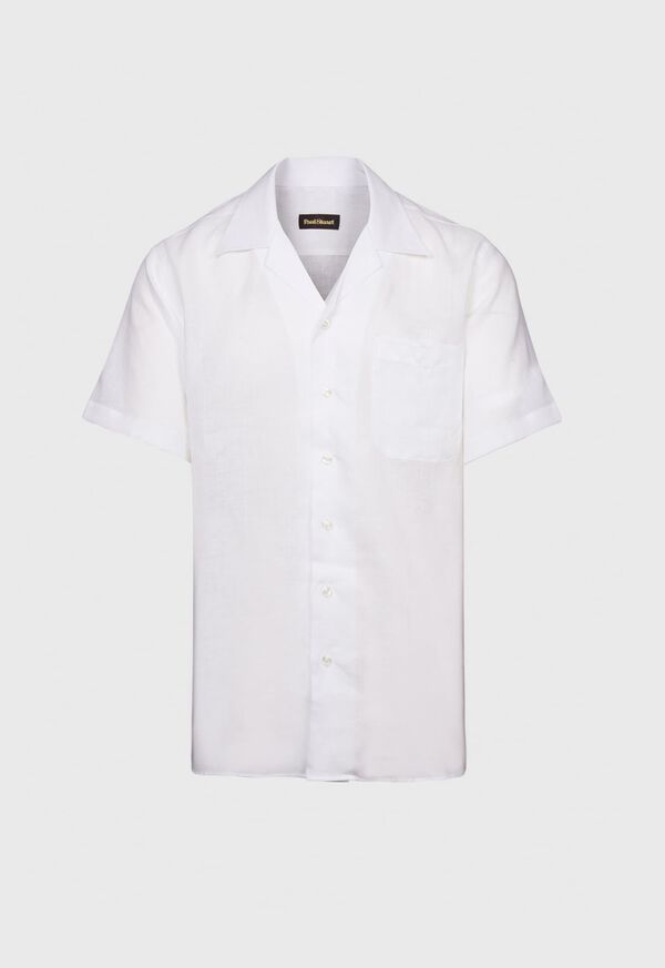 Paul Stuart White Linen Camp Shirt, image 1