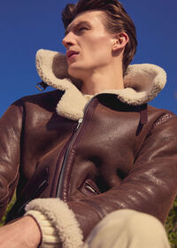 Paul Stuart Shearling Aviator Jacket, thumbnail 2