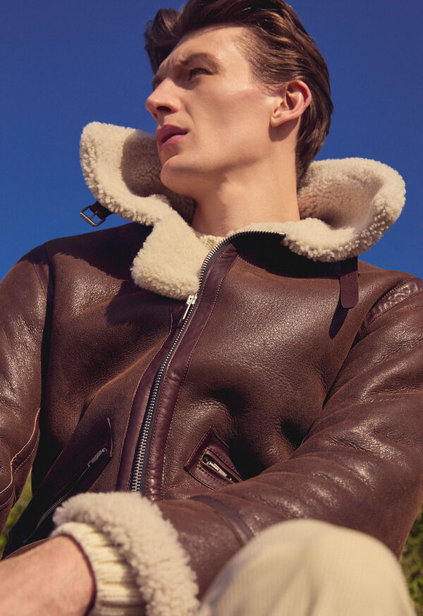 Paul Stuart Shearling Aviator Jacket, image 2