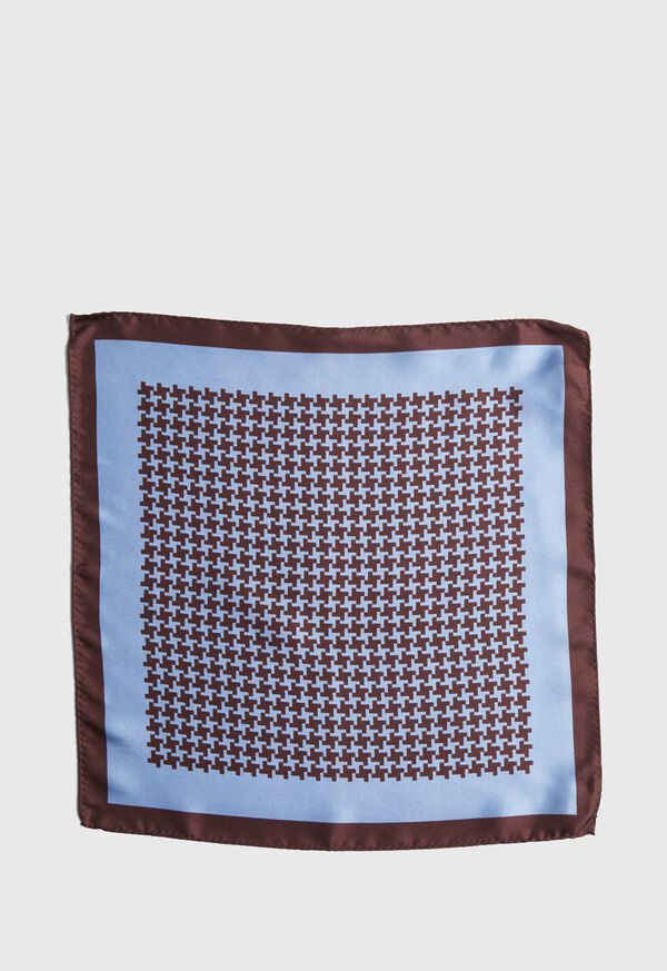 Paul Stuart Two Color Houndstooth Pocket Square, image 2