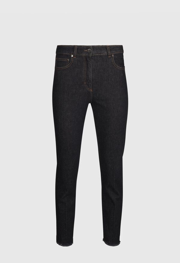 Paul Stuart Dark Wash Jeans with Split Cuff, image 1