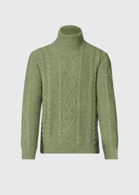 Paul Stuart Aran Cable Turtleneck Sweater, thumbnail 1