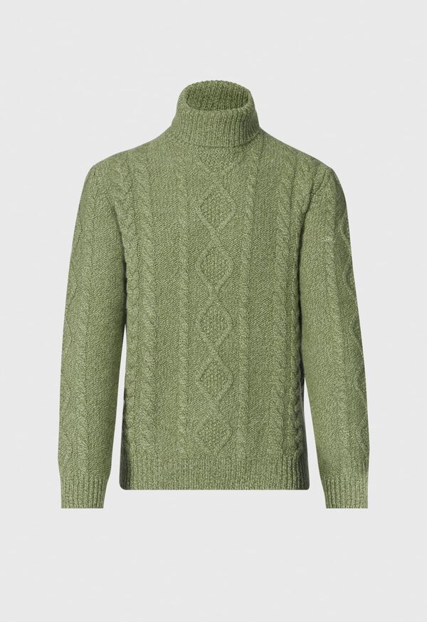 Paul Stuart Aran Cable Turtleneck Sweater, image 1