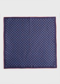 Paul Stuart Printed Silk Tossed Geometric Pocket Square, thumbnail 2