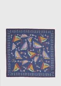 Paul Stuart Vintage Beach Scene Pocket Square, thumbnail 3